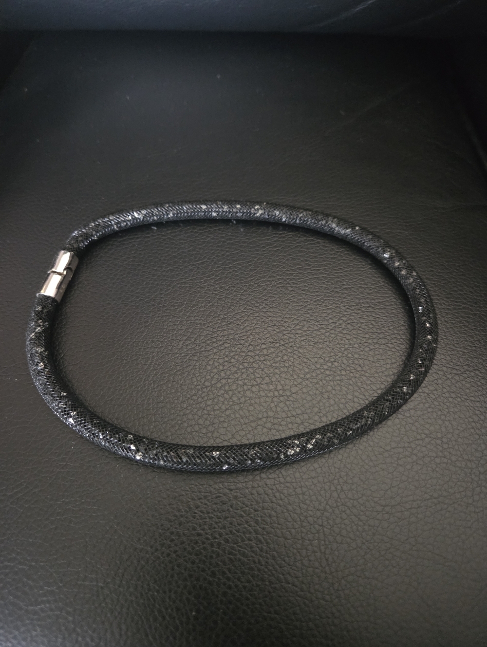 Swarovski Stardust Bracelet or Choke Necklace In Black With Magnetic Clasp